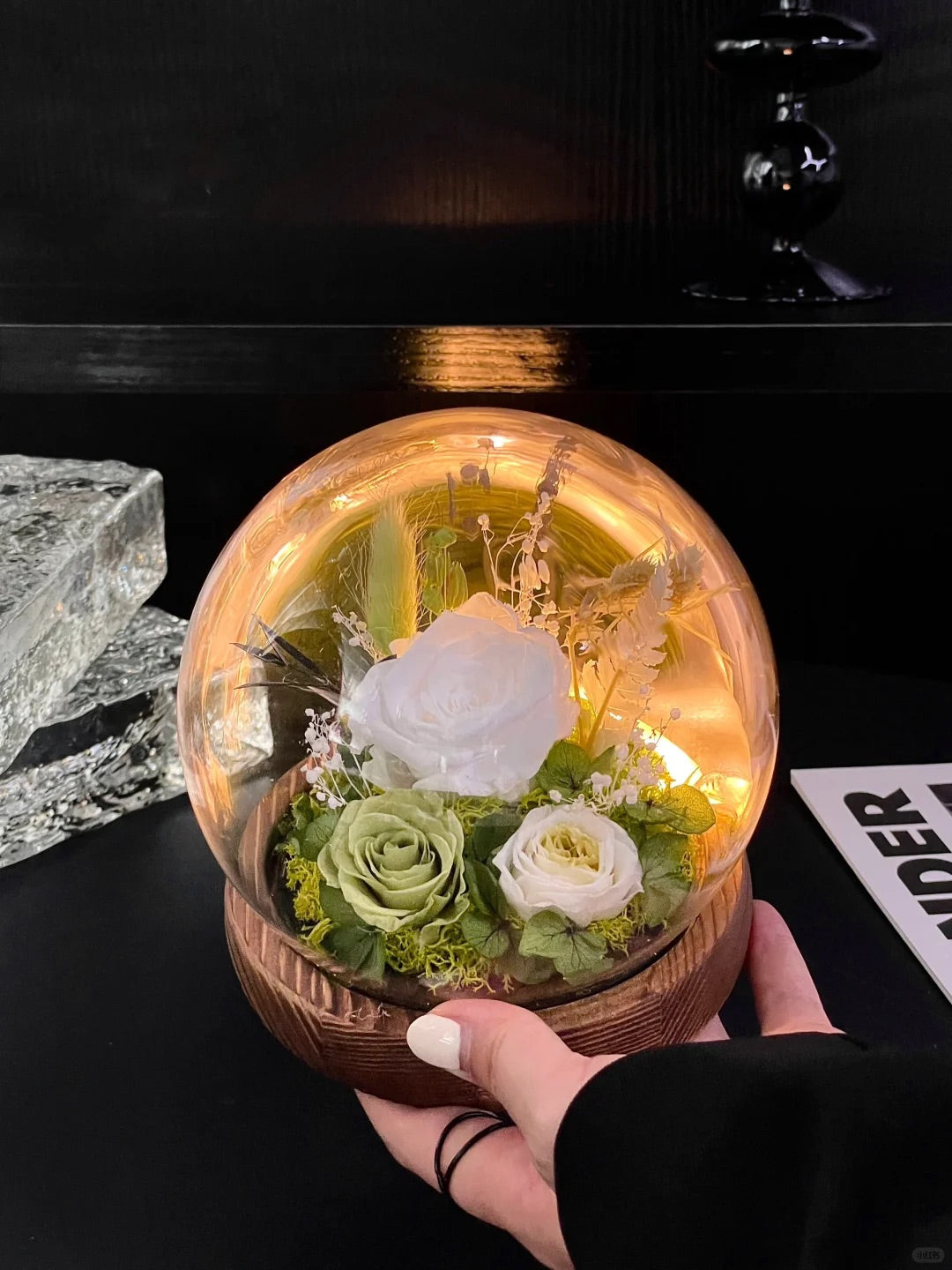Eternal Flower Crystal Ball Ornament