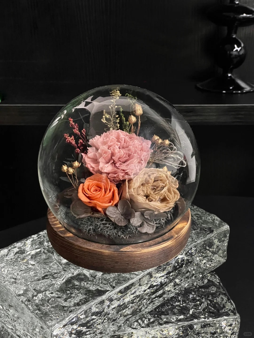 Eternal Flower Crystal Ball Ornament