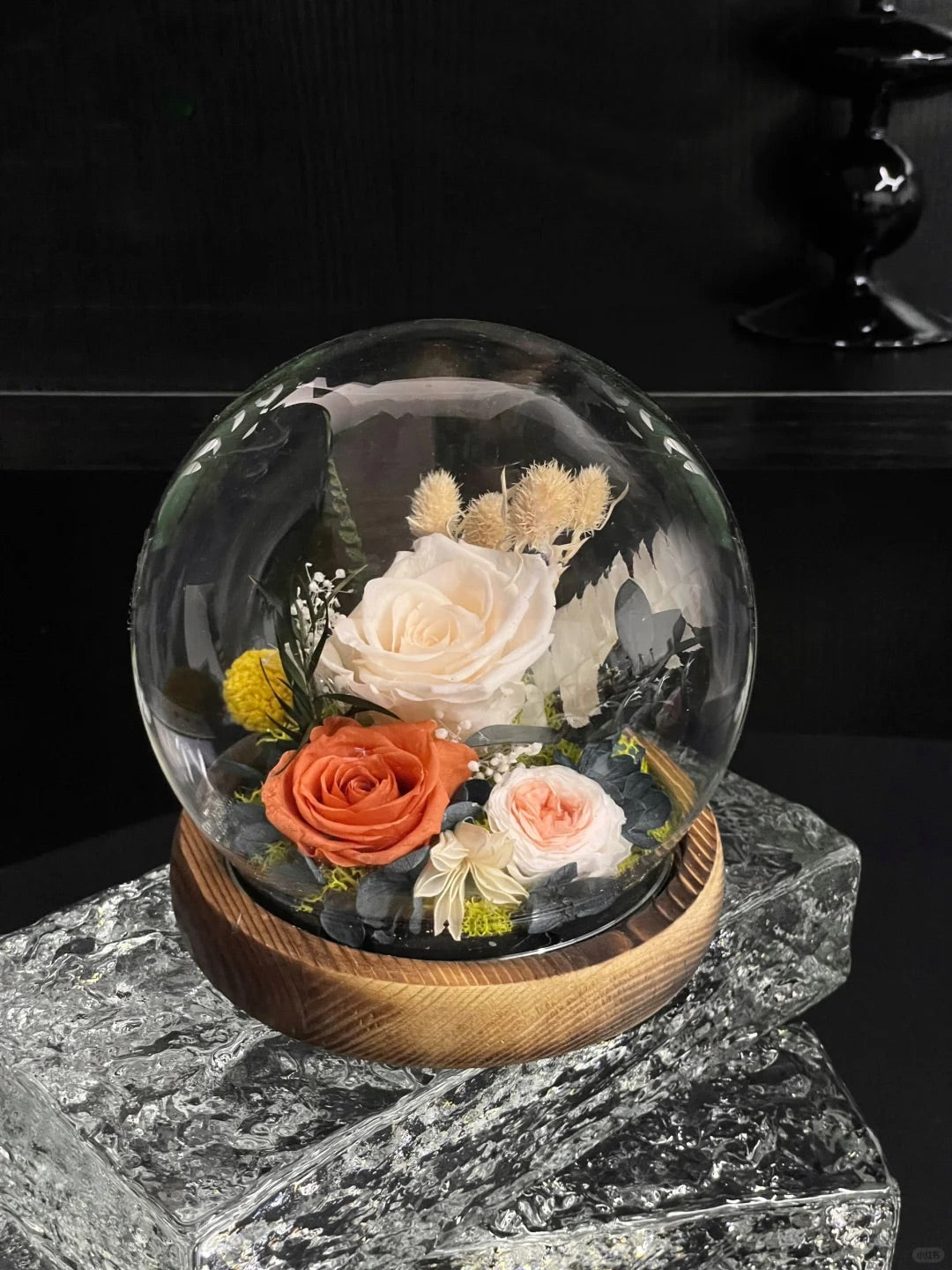 Eternal Flower Crystal Ball Ornament