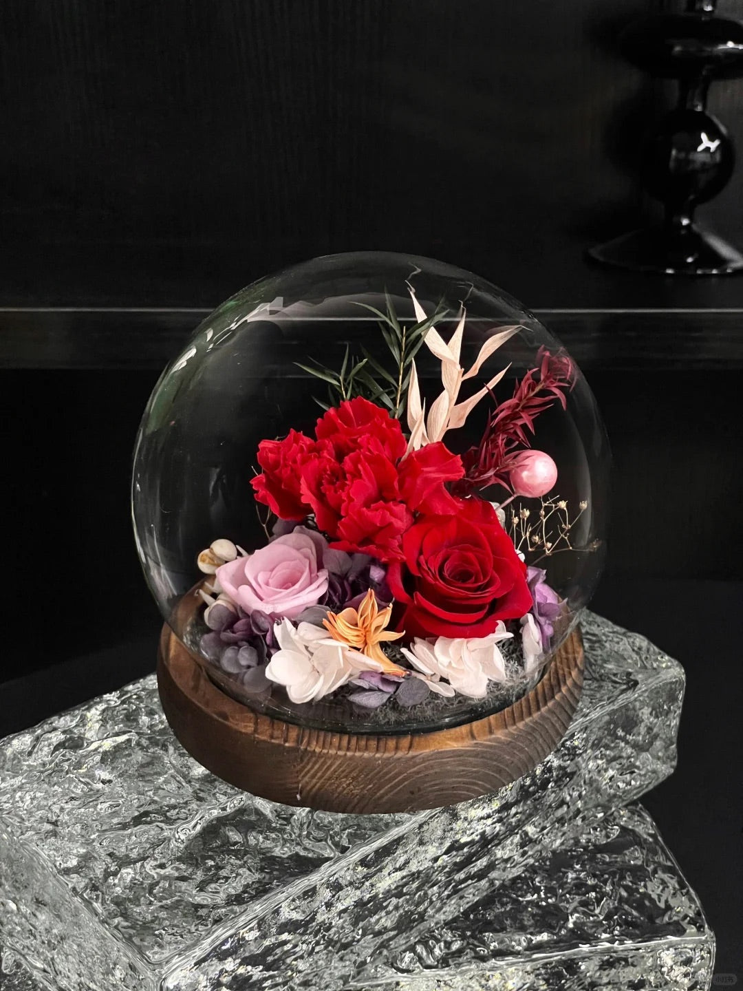 Eternal flower crystal ball ornament(TB)